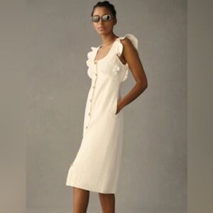 Pilcro White Button-Down Dress